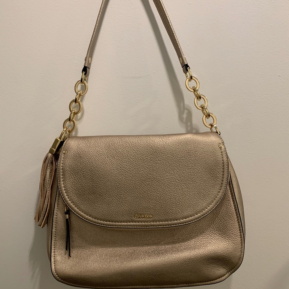 Gold Calvin Klein Bag